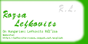 rozsa lefkovits business card